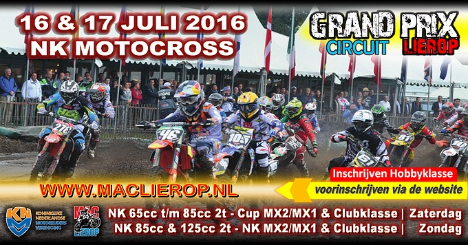 KNMV NK Motocross MAC Lierop 16 en 17 juli 2016