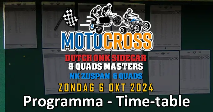 Volledig programma ONK Sidecar en Quad Masters Lierop bekend