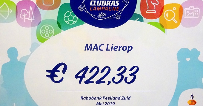 Uitslag Rabobank Clubkas Campagne 2019